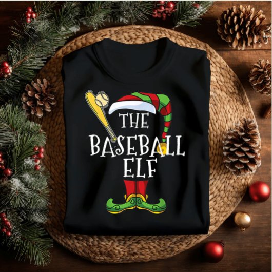 Baseball-Elf-Familie passend Weihnachtsausstellung T-Shirt