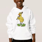 Baseball-Ente mit Baseballschläger Hoodie (Vorderseite)