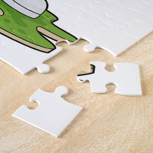 Baseball-Ente mit Baseballschläger Puzzle (Seite)