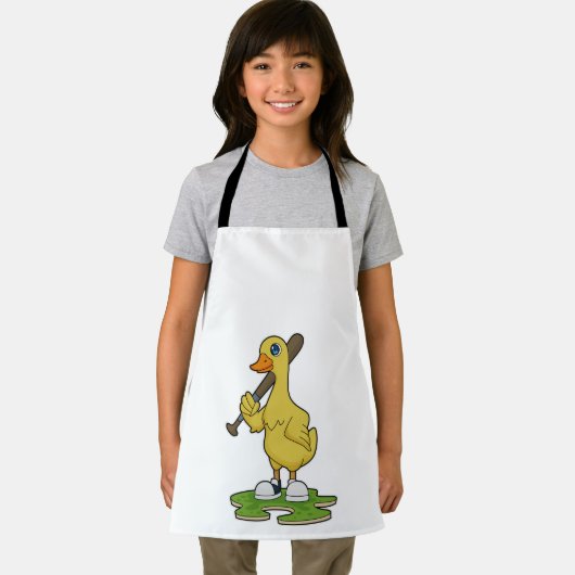 Baseball-Ente mit Baseballschläger Schürze (Insitu)