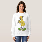 Baseball-Ente mit Baseballschläger Sweatshirt (Vorne ganz)