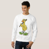 Baseball-Ente mit Baseballschläger Sweatshirt (Vorne ganz)