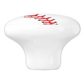 Baseball-Entwurfsknopf, Kabinettkasten Keramikknauf (Seitenansicht)