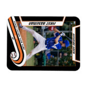 Baseball-Erinnerungsstücke Lebendiges Orange Schwa Magnet (Horizontal)