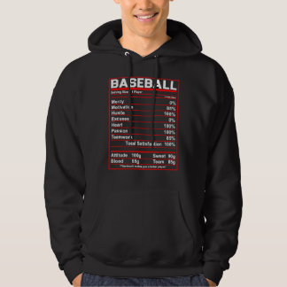 Baseball Ernährung Coach oder Spieler Hoodie