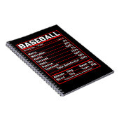 Baseball Ernährung Coach oder Spieler Notizblock (Rechte Seite)