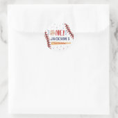 Baseball erste Geburtstagsparty Gunst Sticker (Tasche)
