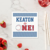Baseball Erster Geburtstag Custom Napkins Serviette (Beispiel)