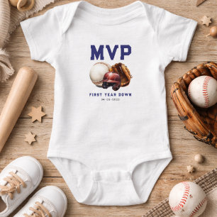 Baseball erstes Jahr ab 1. Geburtstag Baby Strampler