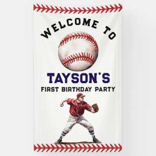 Baseball erstes Jahr ab 1. Geburtstag Banner