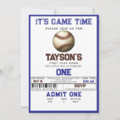 Baseball erstes Jahr ab 1. Geburtstag Einladung (Vorderseite)