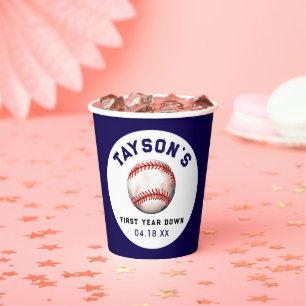 Baseball erstes Jahr ab 1. Geburtstag Pappbecher