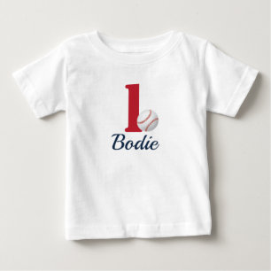 Baseball erstes Shirt zum Geburtstag mit Nummer ei