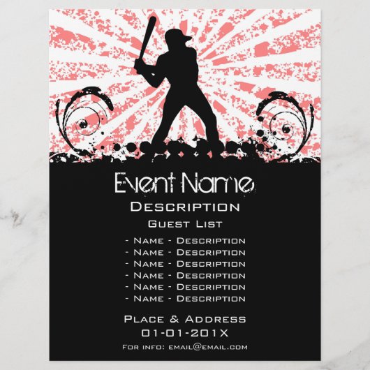 Baseball-Event-Werbeaktion Flyer (Vorne)