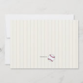 Baseball Fan Birthday Einladung (Rückseite)