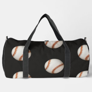 Baseball Fan Black Duffle Bag