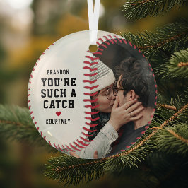 Baseball Fan Boyfriend Weihnachtsgeschenk Ornament Aus Glas