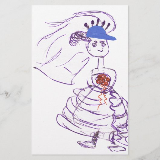 Baseball Fan Bride Briefpapier (Vorderseite)