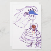 Baseball Fan Bride Briefpapier (Vorne/Hinten)