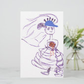 Baseball Fan Bride Briefpapier (Stehend Vorderseite)