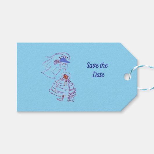 Baseball Fan Bride Geschenkanhänger (Vorderseite (Horizontal))