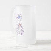 Baseball Fan Bride Mattglas Bierglas (Vorderseite Links)