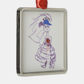 Baseball Fan Bride Ornament Aus Metall (Rechts)