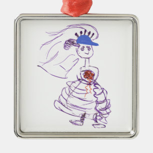 Baseball Fan Bride Ornament Aus Metall