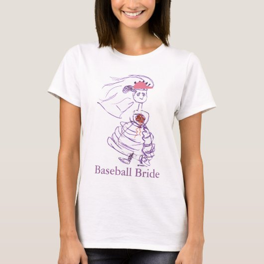 Baseball Fan Bride T-Shirt (Vorderseite)