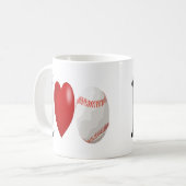 Baseball Fan Halbtext Coffee Tasse (Vorderseite Links)