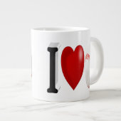 Baseball Fan Halbtext Riesenkaffee Tasse (Vorderseite Rechts)