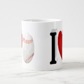 Baseball Fan Halbtext Riesenkaffee Tasse (Vorderseite)