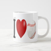 Baseball Fan Halbtext Riesenkaffee Tasse (Rechts)