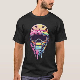 Baseball-Fan-Jungs-Fängermaske Eiscreme tropft  T-Shirt