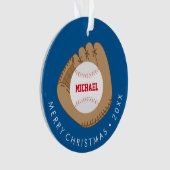 Baseball Fan Kids Foto Ornament (Vorderseite)