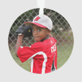 Baseball Fan Kids Foto Ornament (Rückseite)