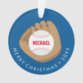 Baseball Fan Kids Foto Ornament (Vorderseite)
