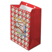 Baseball-Fan Mittlere Geschenktüte (Rückseite Schrägansicht)