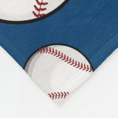 Baseball-Fan-Name-Blau Fleecedecke (Ecke)