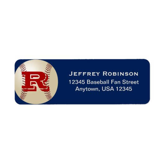 Baseball-Fan-Name und -Adressetikett (Vorne)