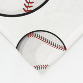 Baseball-Fan-Name-Weiß Fleecedecke (Ecke)