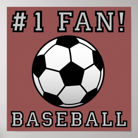 Baseball Fan Not Funny Poster Sign (Vorne)
