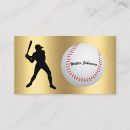 Baseball Fan oder Spieler Schlagmann-Silhouette Ba Visitenkarte