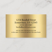 Baseball Fan or Player batter silhouette baseball Visitenkarte (Rückseite)