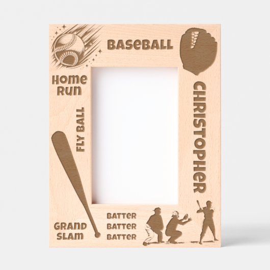 Baseball Fan Player Individuelle Name Geätzte Rahmen (Vorderseite)