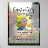 Baseball Fan Player Life Celebration Foto Beerdigu Poster (Vorne)