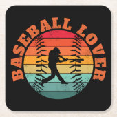 Baseball-Fan Rechteckiger Pappuntersetzer (Vorderseite)