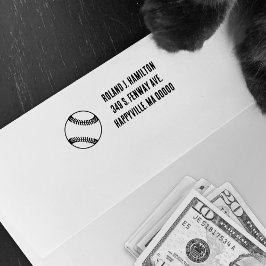 Baseball Fan Rücksendeadresse Rubber Briefmarke Gummistempel