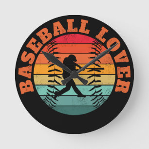 Baseball-Fan Runde Wanduhr