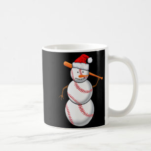 Baseball-Fan-Schneemann Lustiges Weihnachtsgeschen Kaffeetasse